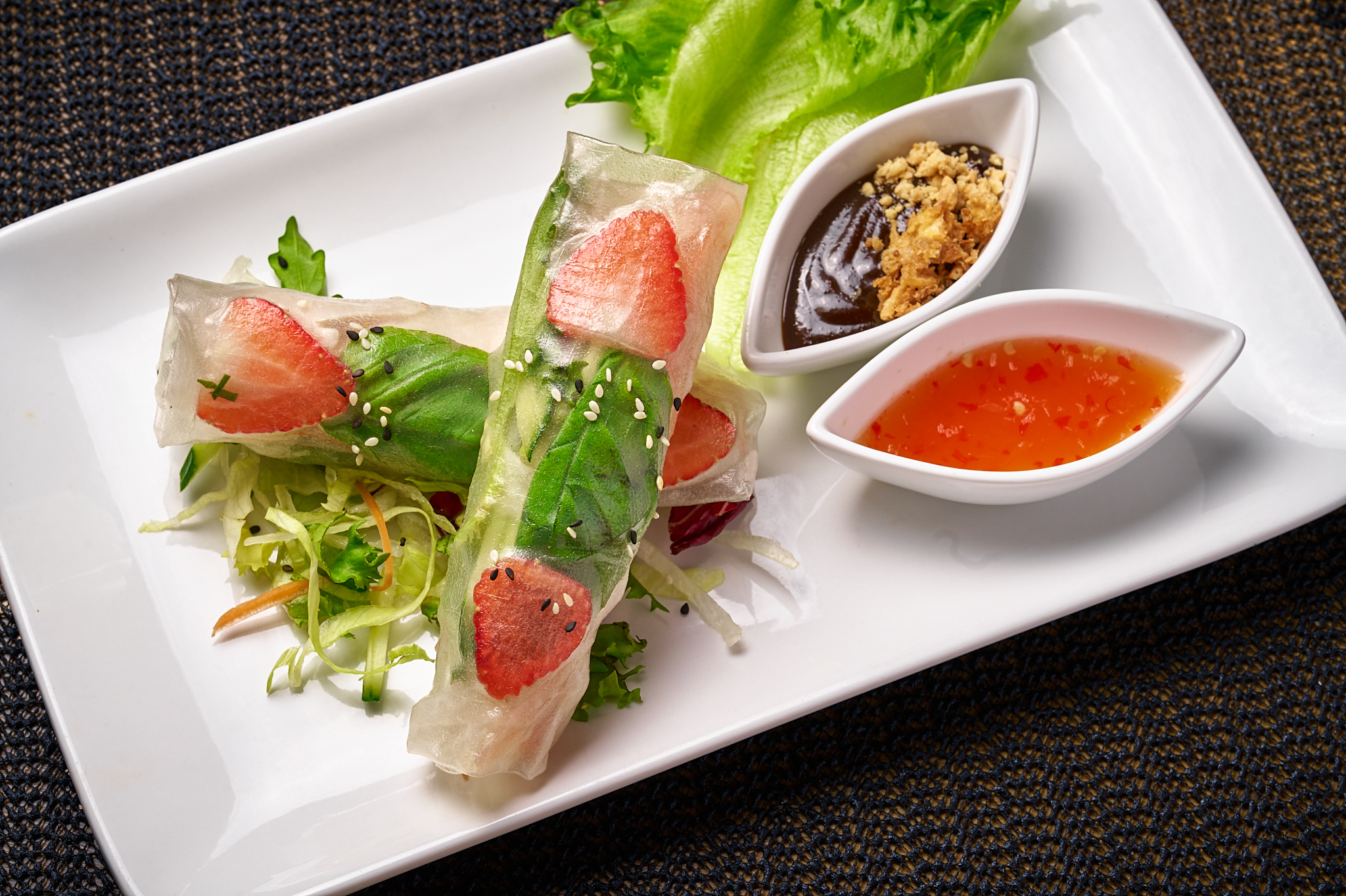 Tuoreet kesärullat (Goi Cuon) thairuoka Helsinki, Yuwa's Thai Dining Lönnrotinkatu.